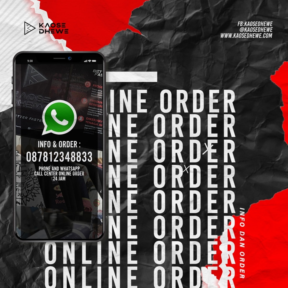 ONLINE ORDER CALL INFO AND ORDER