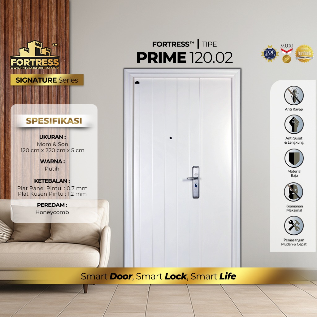 Pintu Baja Fortress Prime 120.02 Putih