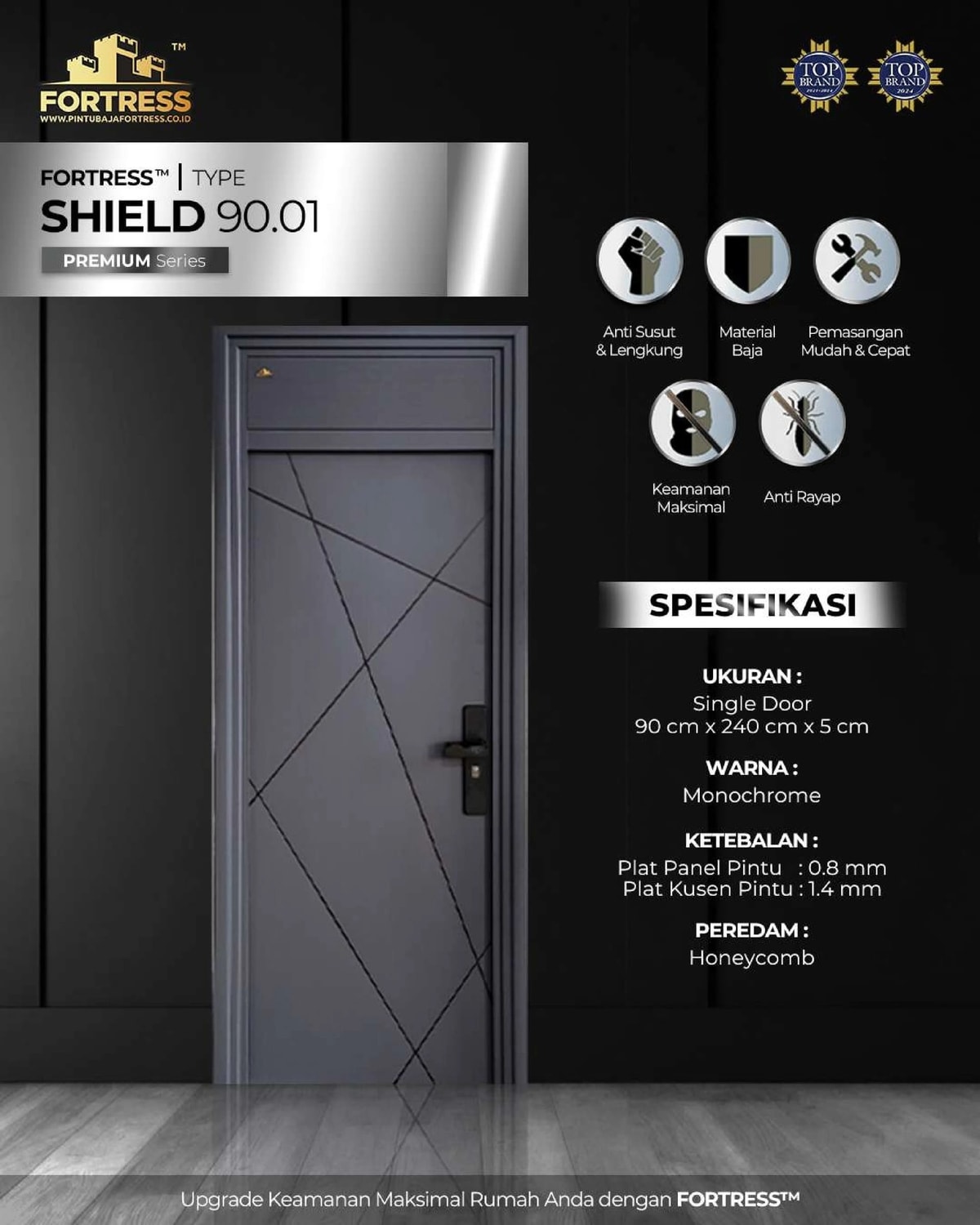 pintu baja fortress shield 90.01