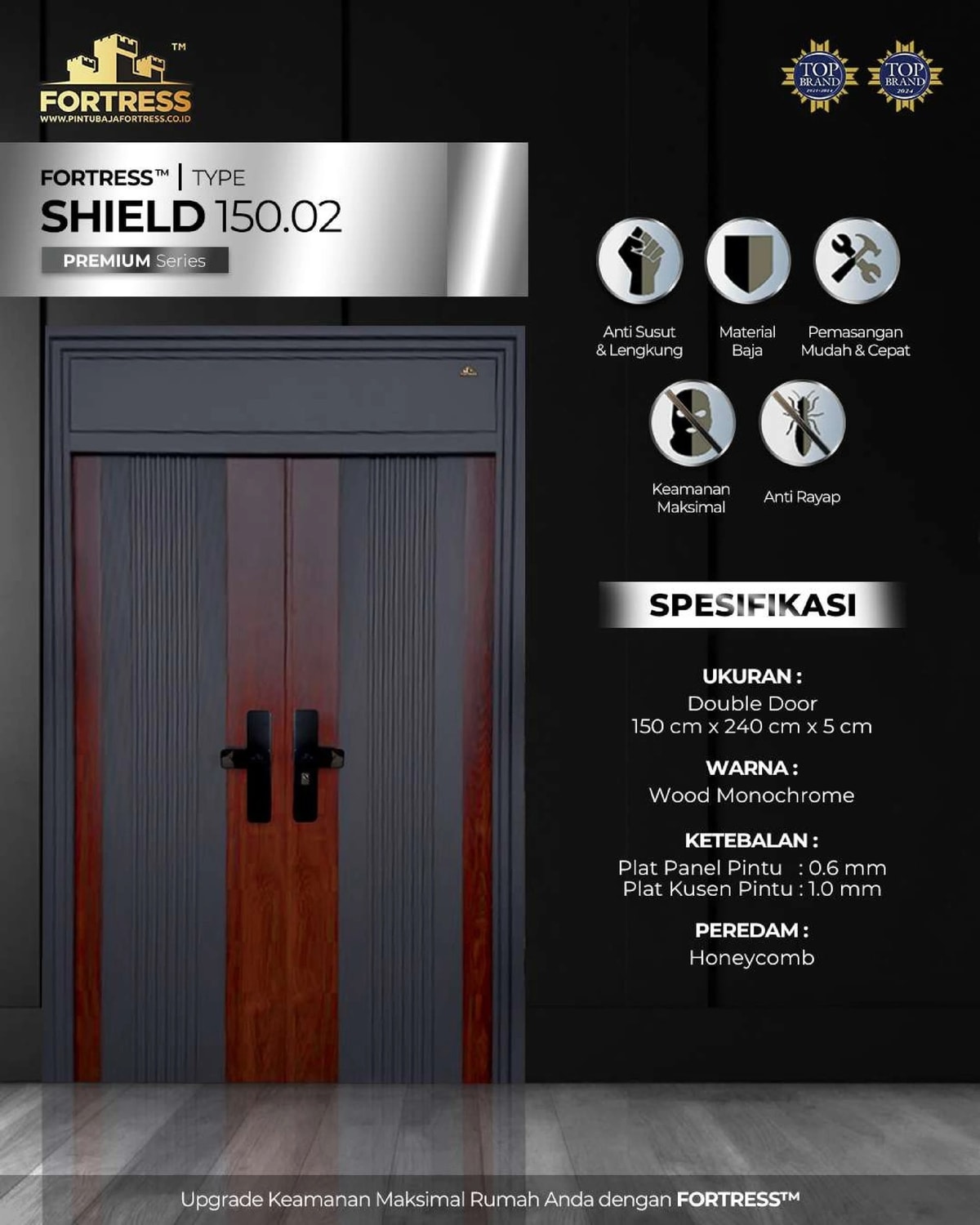 pintu baja fortress shield 150.02