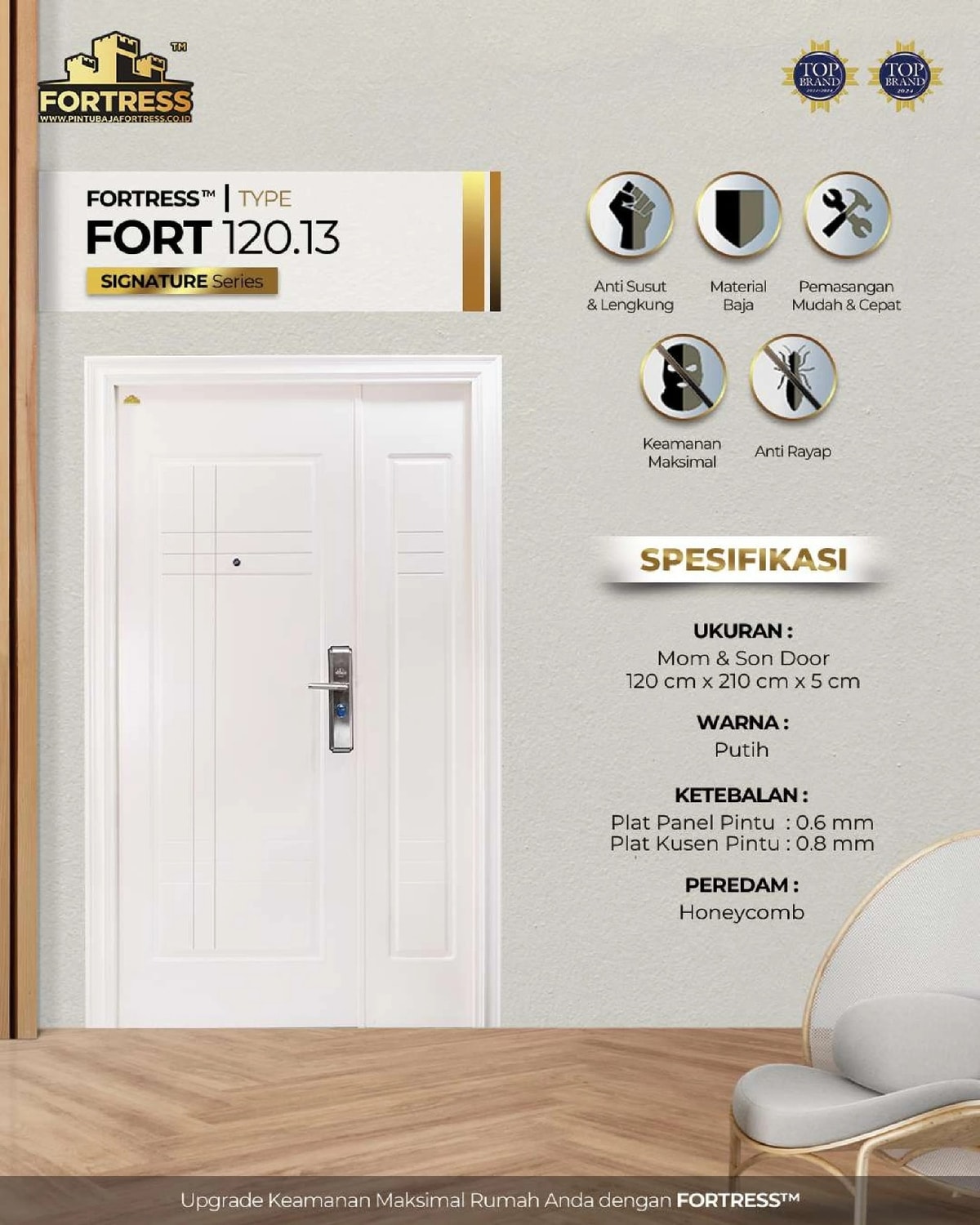 pintu baja fortress putih fort 120.13