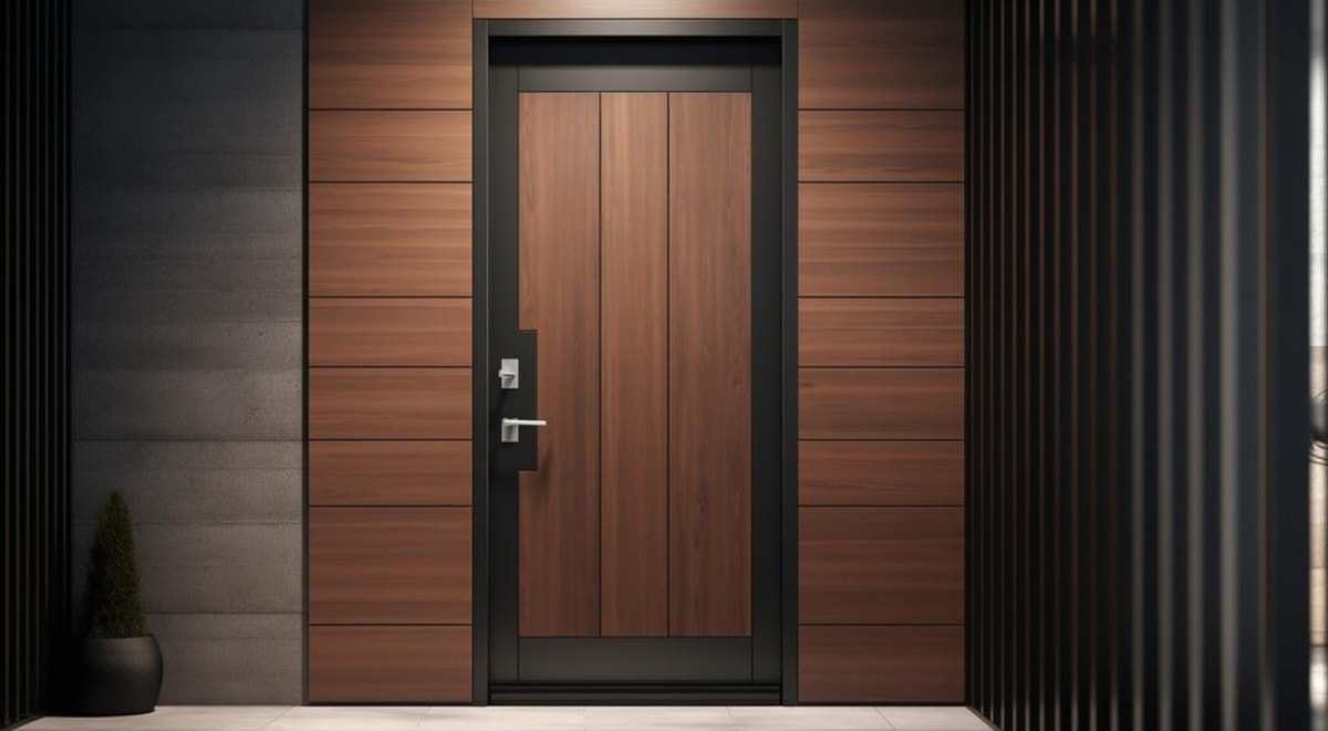 pintu kayu elegan