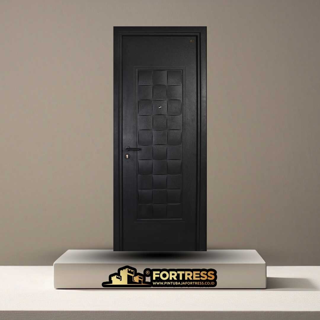 pintu rumah modern minimalis fortress black carbon prime 90.11