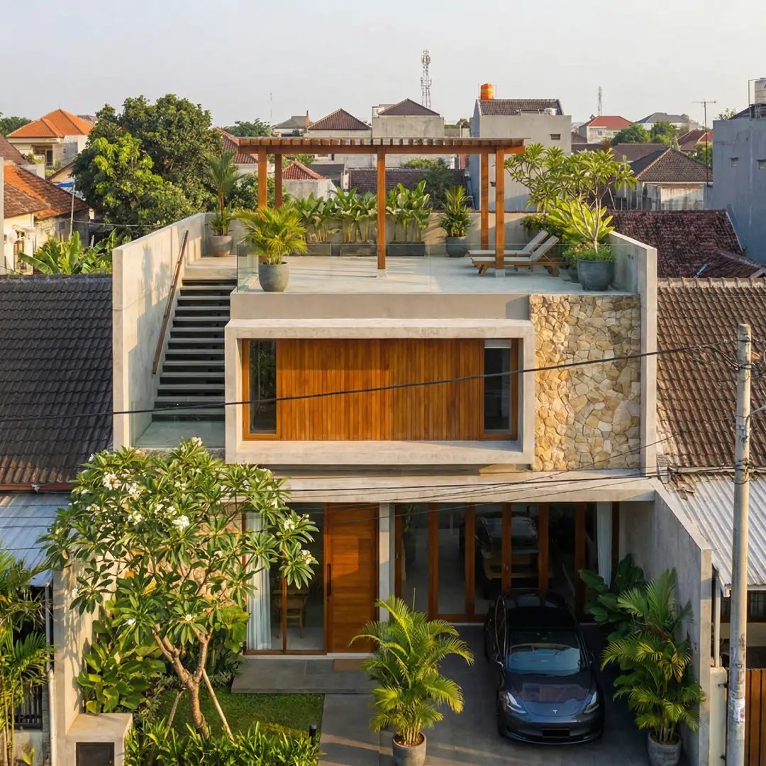 rooftop rumah minimalis