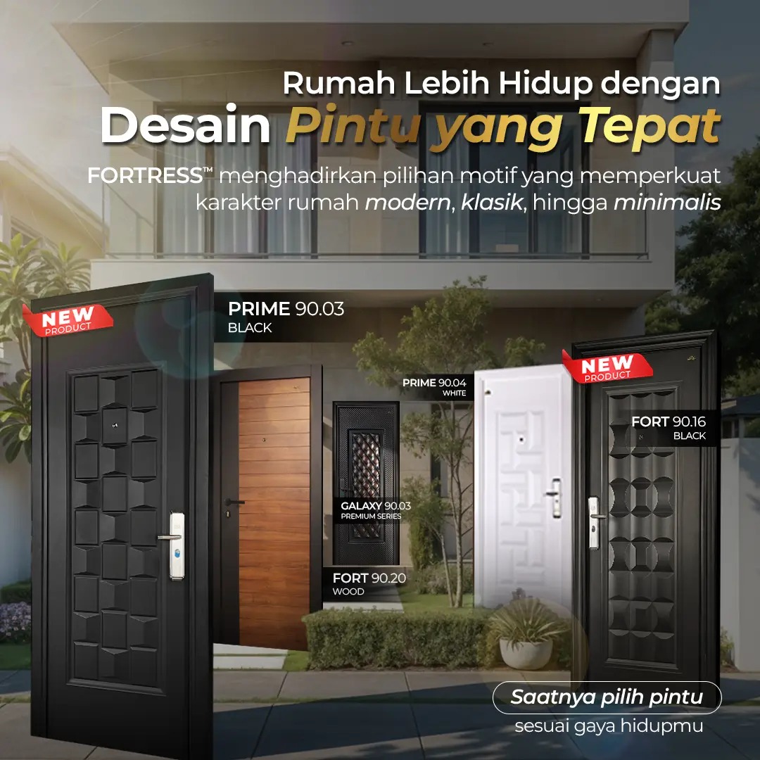 pintu rumah modern fortress