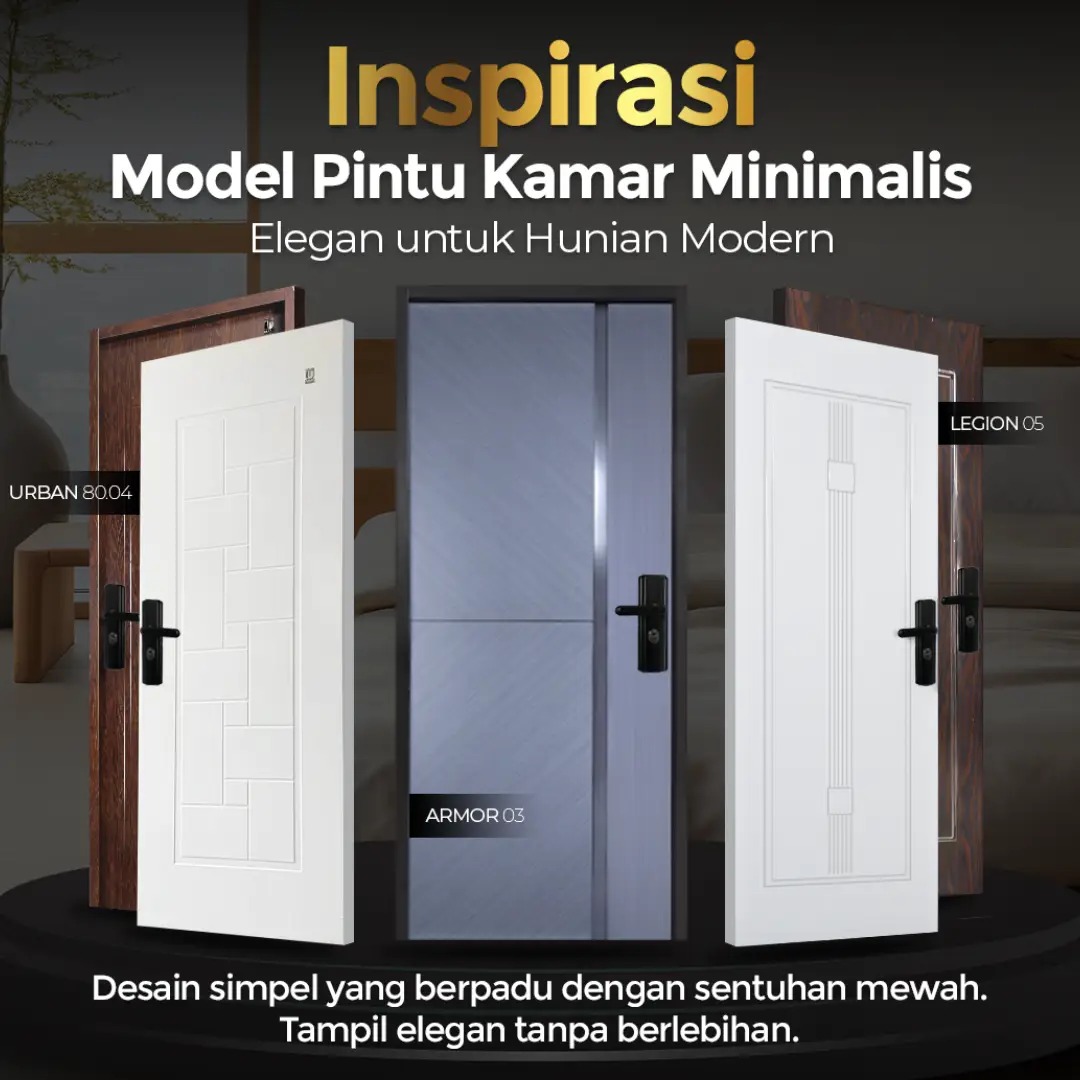 pintu kamar tidur baja merk fortress