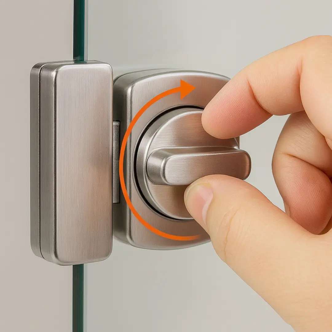 Kunci Pintu Kaca Bawah Putar