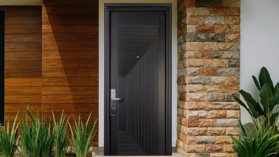 Tren Baru! Pintu Baja Modern Sebagai Pengganti Pintu Rumah Kayu Hitam