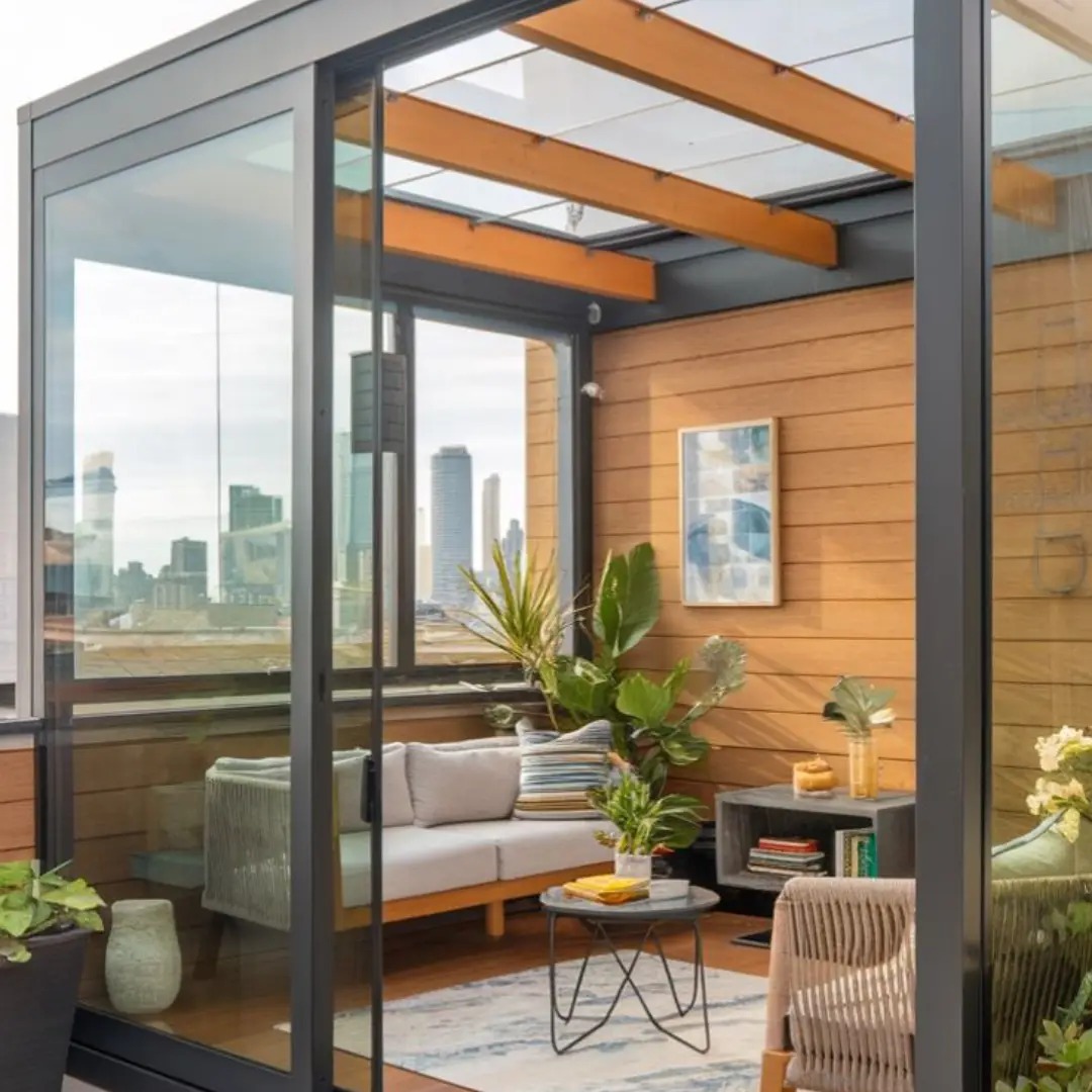 Rooftop Bergaya Modern dengan Sentuhan Hangat