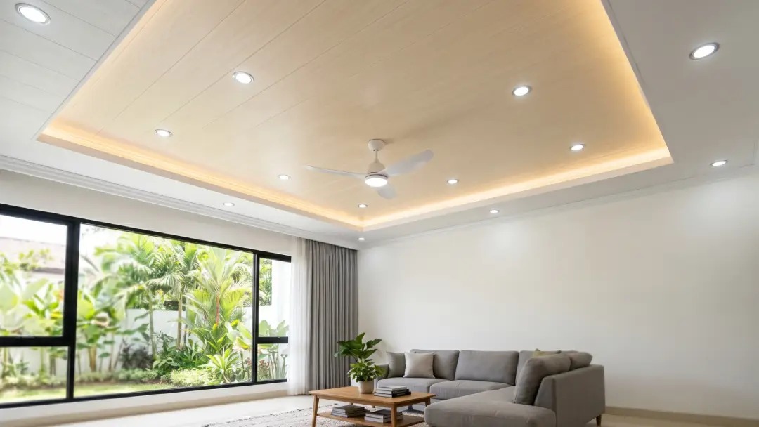 Inspirasi Model Plafon PVC Warna Cream Minimalis Modern