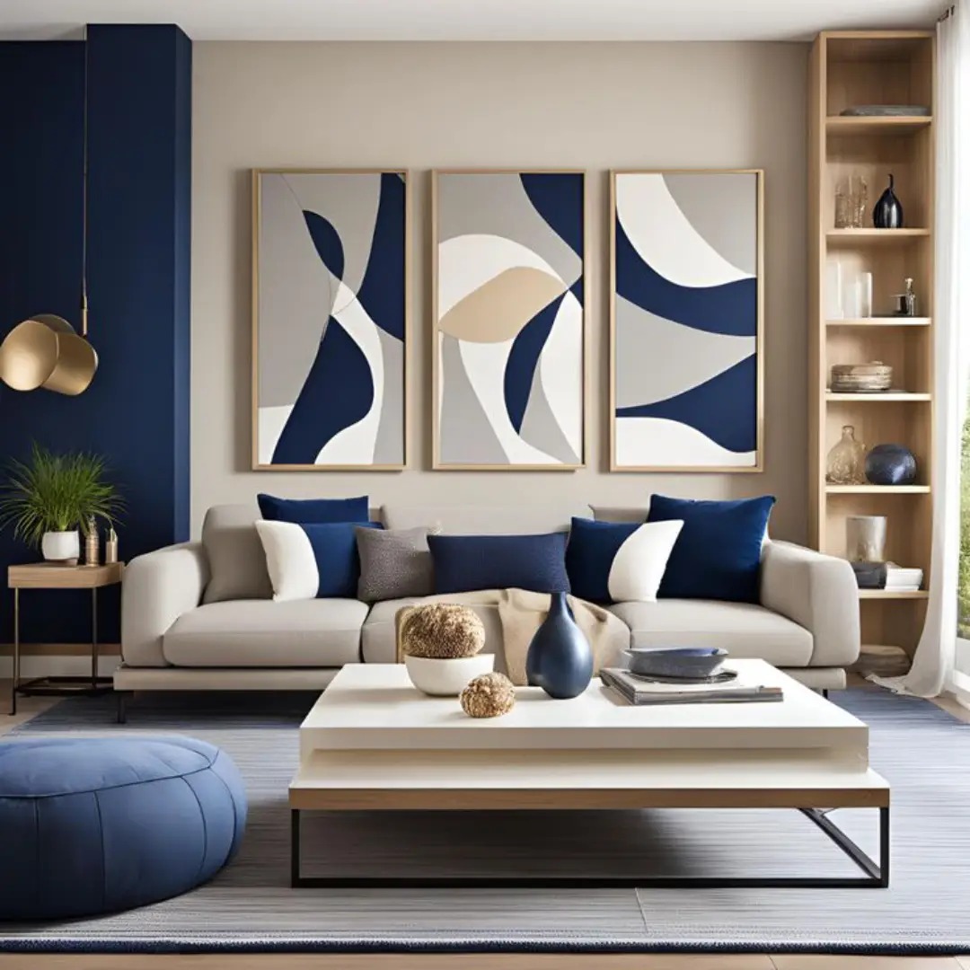 Cream dan Navy untuk Tampilan Modern