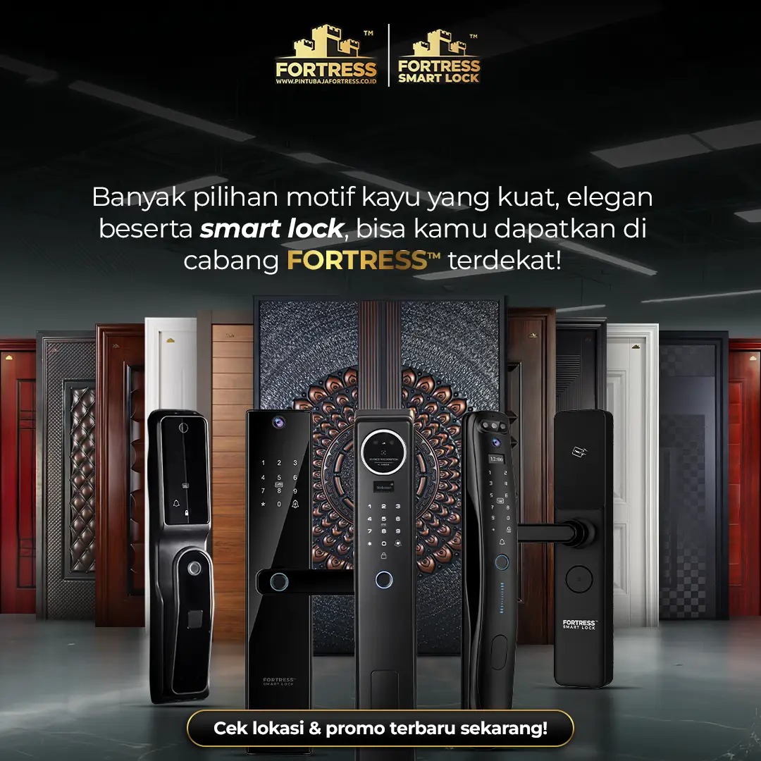 fortress pintu baja dan smart lock