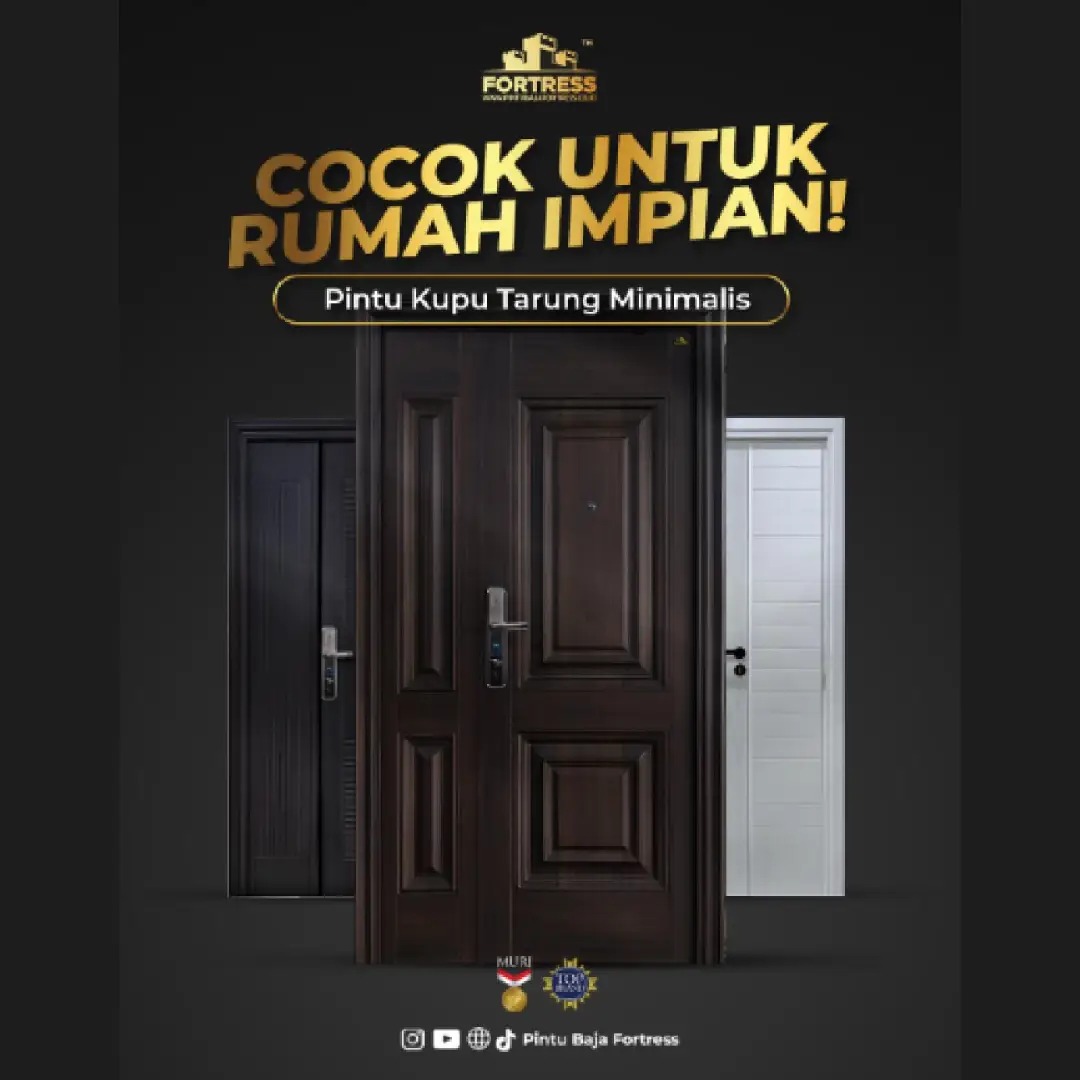 pintu baja fortress kupu tarung besar kecil