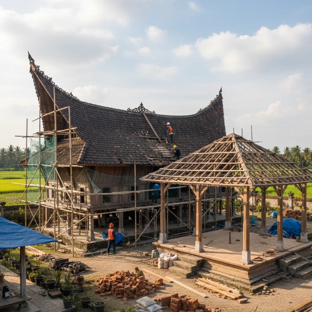 rumah sedang di renovasi