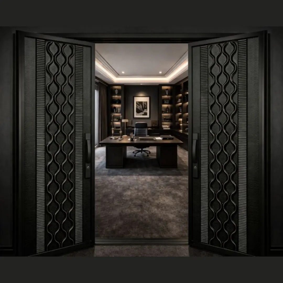 pintu kantor hitam merk fortress pintu baja