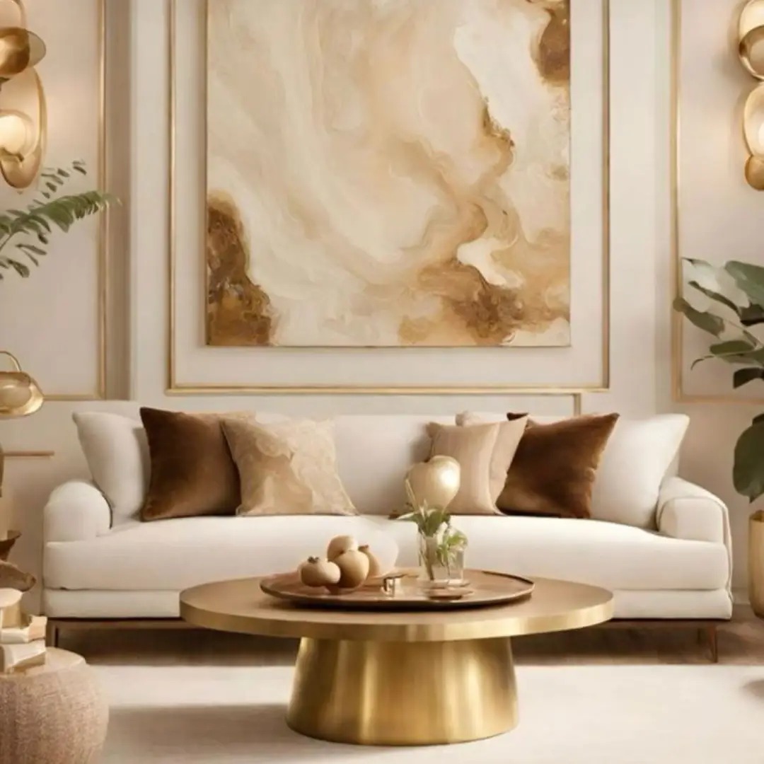 Cat Rumah Cream dan Gold