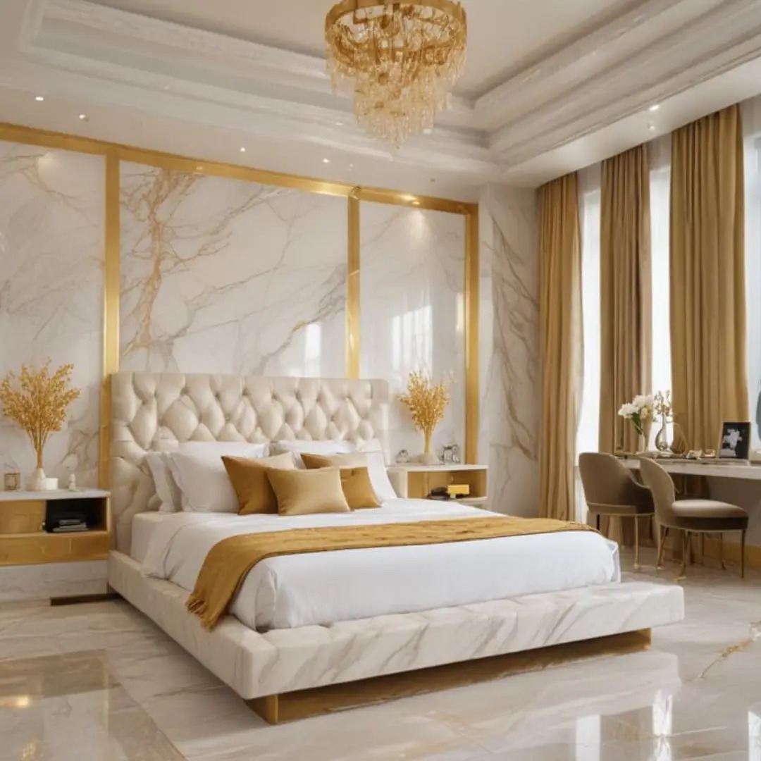 Kamar Sultan Warna Cream Gold
