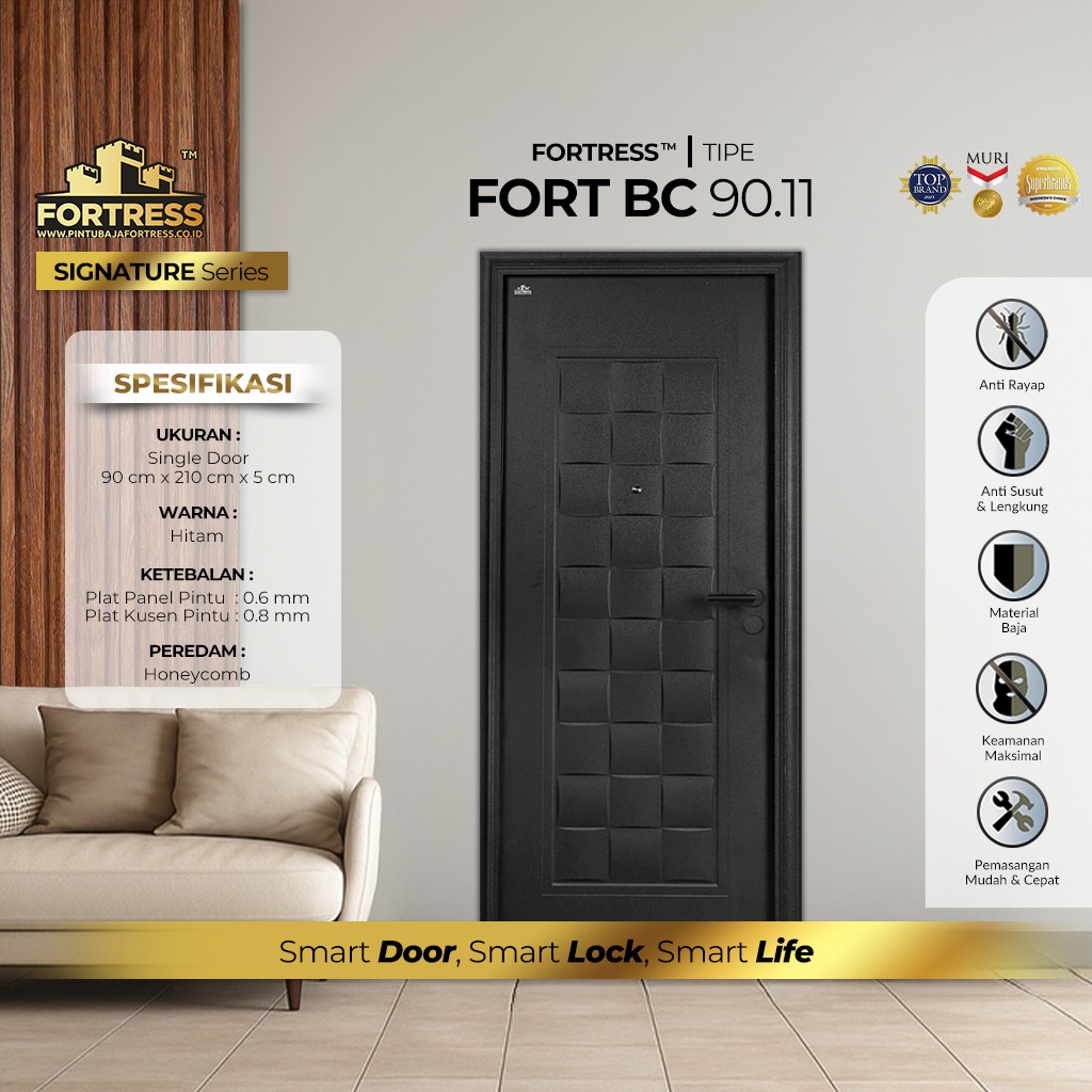 Pintu Fortress Tipe Fort Black Carbon 90.11