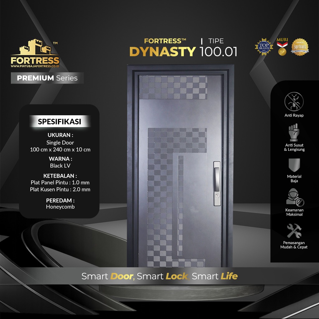 pintu baja fortress 1 pintu tipe SYNASTY 100.01
