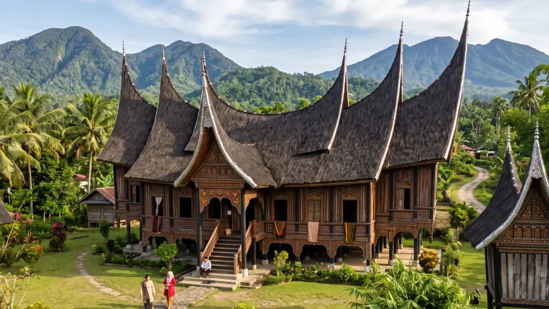 Pesona Rumah Adat Minangkabau Gadang, Punya Atap Mirip Tanduk Kerbau