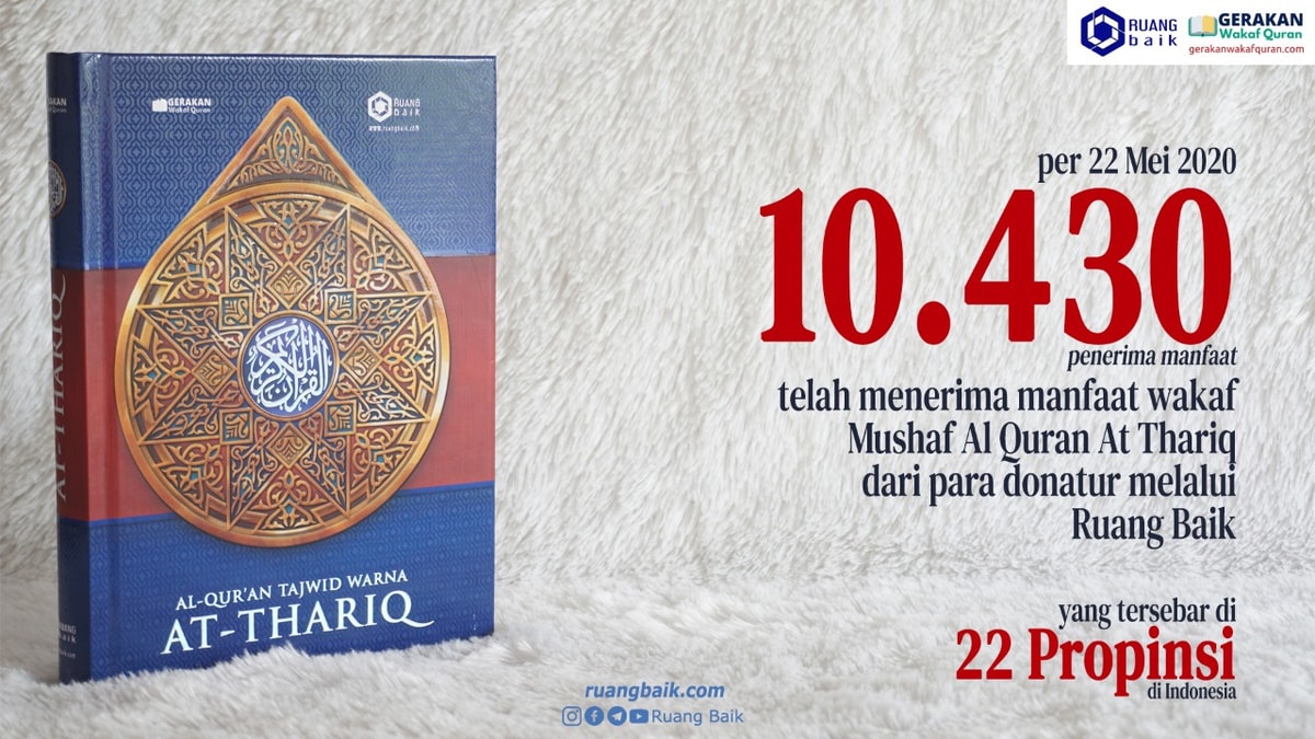 Ruang Baik Salurkan 10.430 Mushaf Al Quran Ke 22 Provinsi Di Indonesia