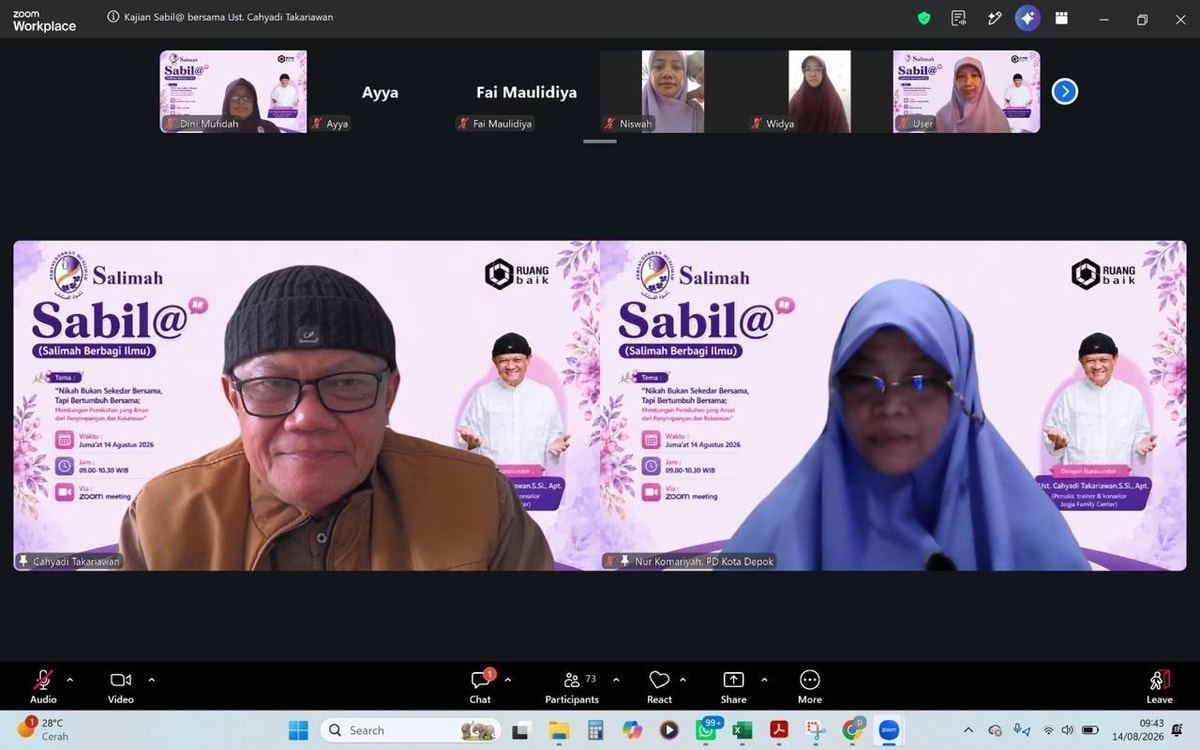 Ruang Baik dan Persaudaraan Muslimah Depok Gelar Kajian Parenting, Hadirkan Ustadz Cahyadi Takariawan