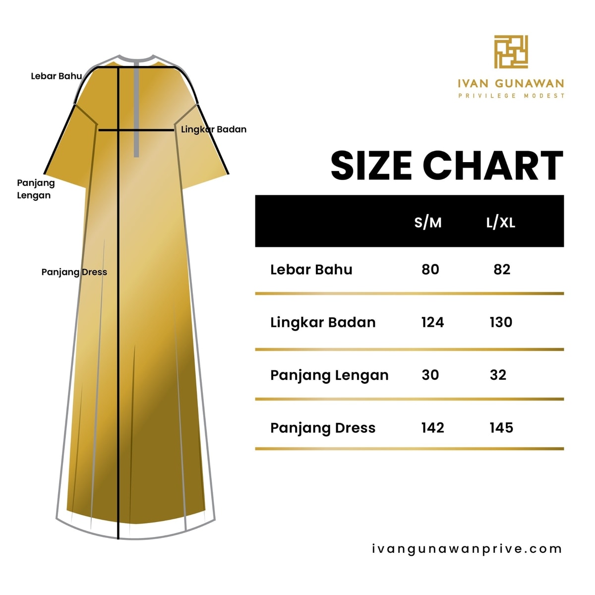Size Chart_Magnificent Dress