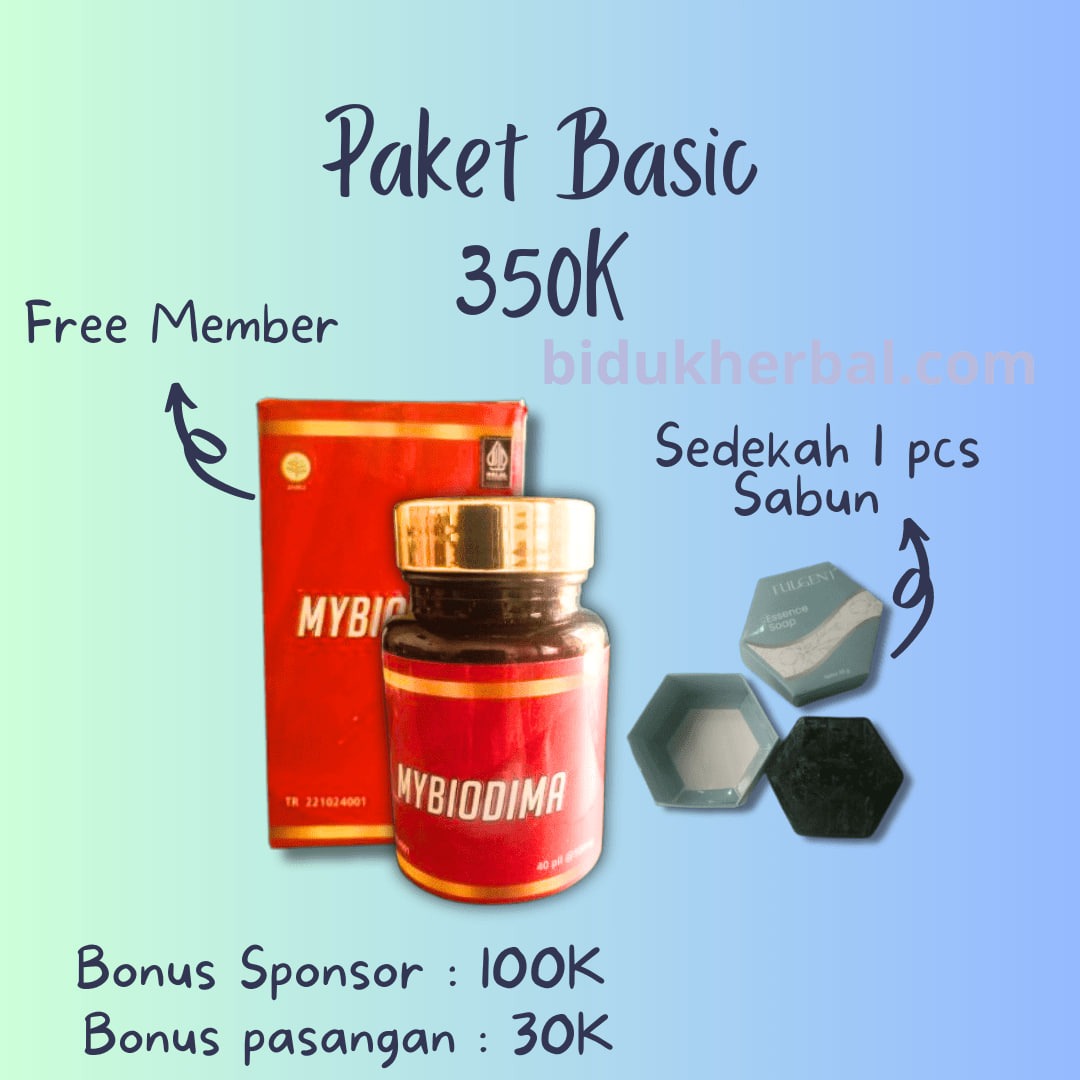 Paket Basic Rp350.000 Mendapatkan 1 Botol MYBIODIMA + Sedekah 1 Pcs Sabun Fulgent