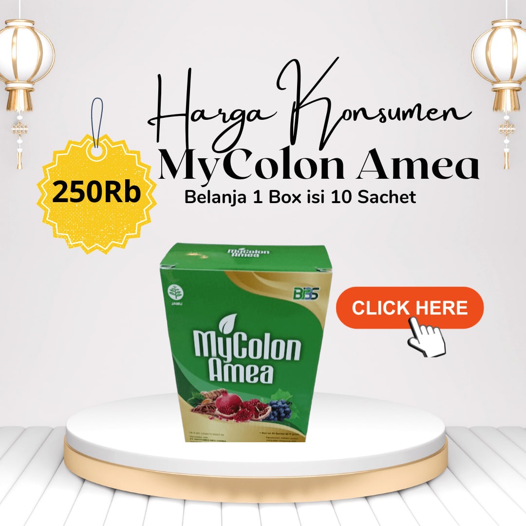 Harga Konsumen Rp250.000 Mendapatkan 1 Box MyColon Amea Isi 10 Sachet