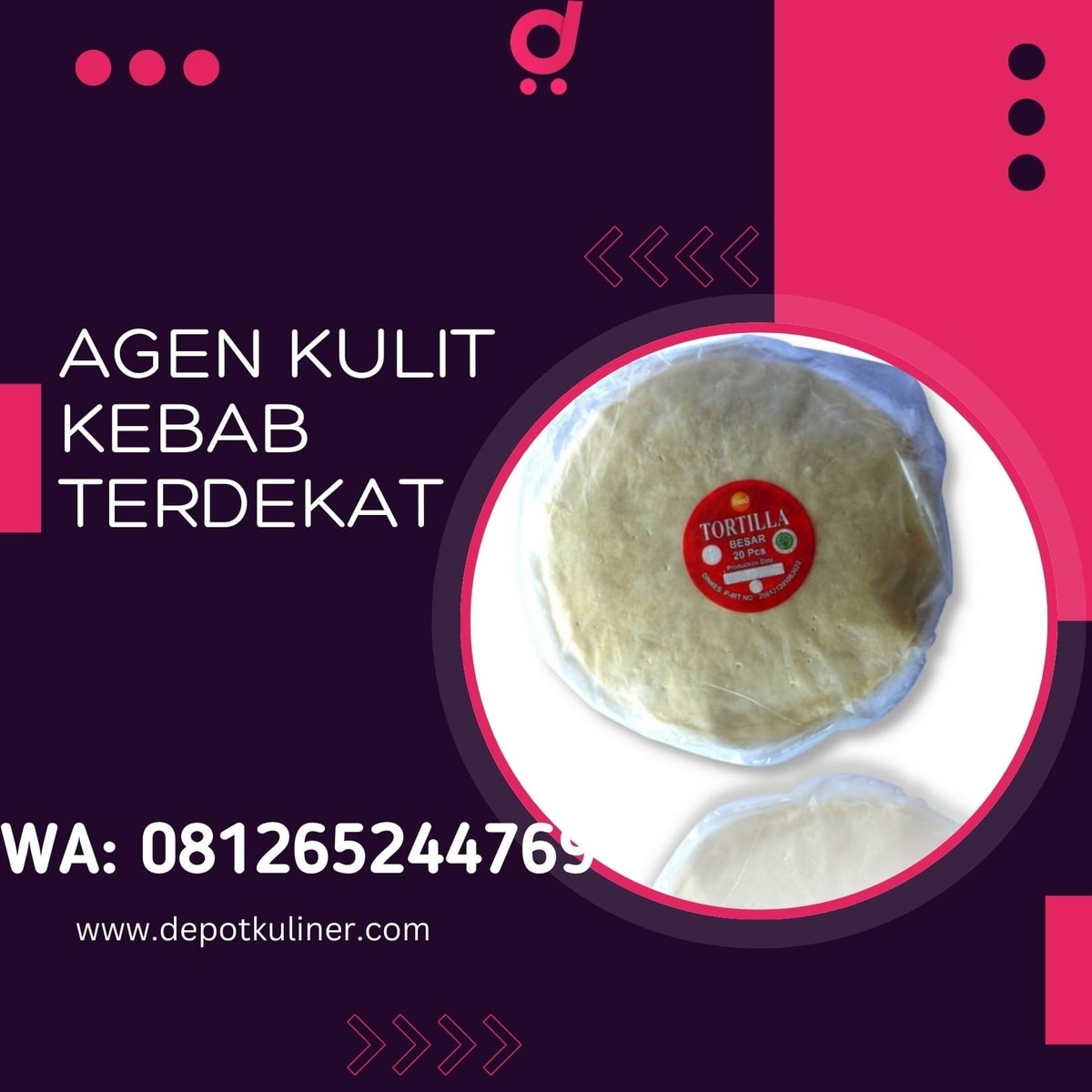 MURAH BERKUALITAS, Tlp 0812-6524-4769 Agen Kulit Kebab Terdekat