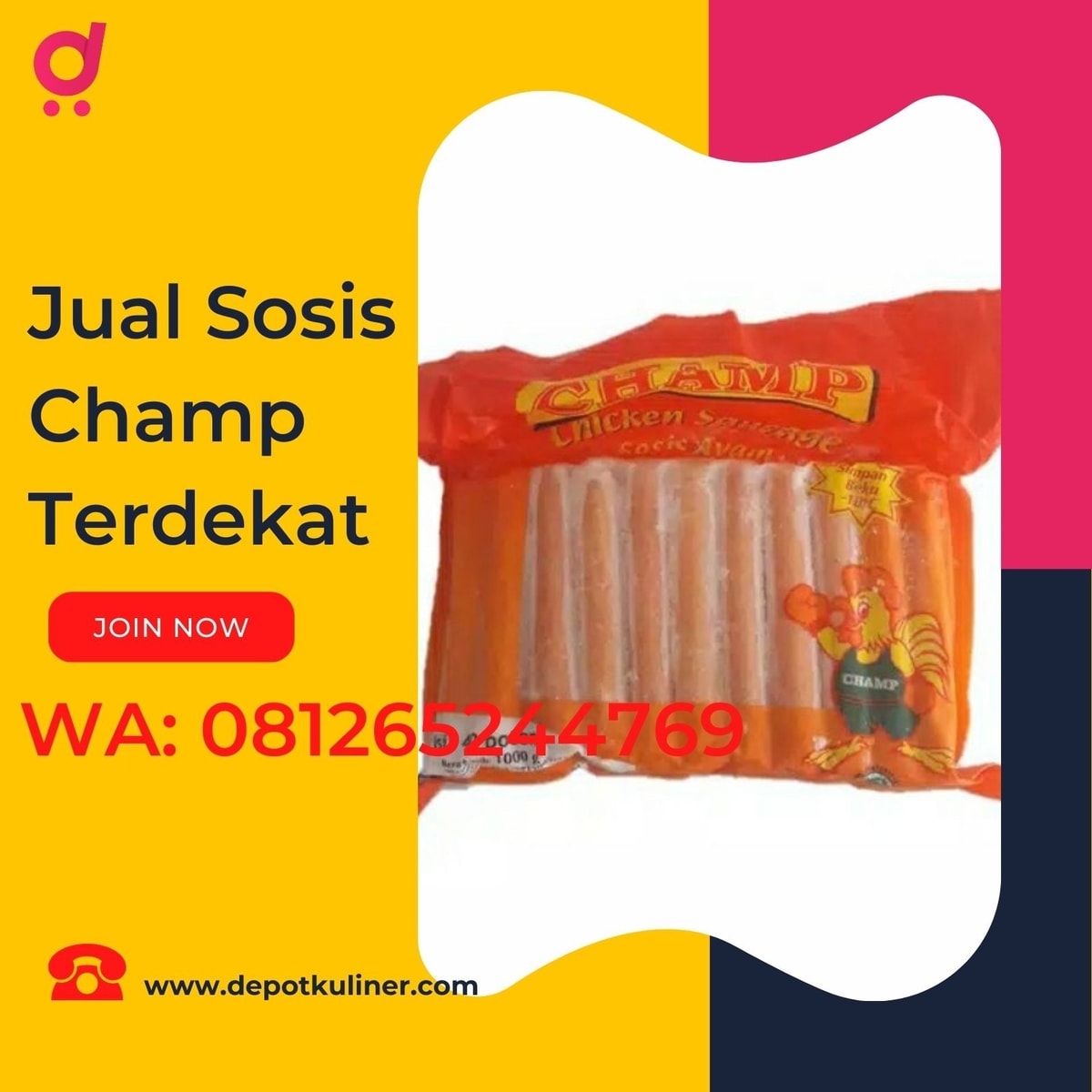 Jual Sosis Champ Terdekat HARGA DISKON, 081265244769