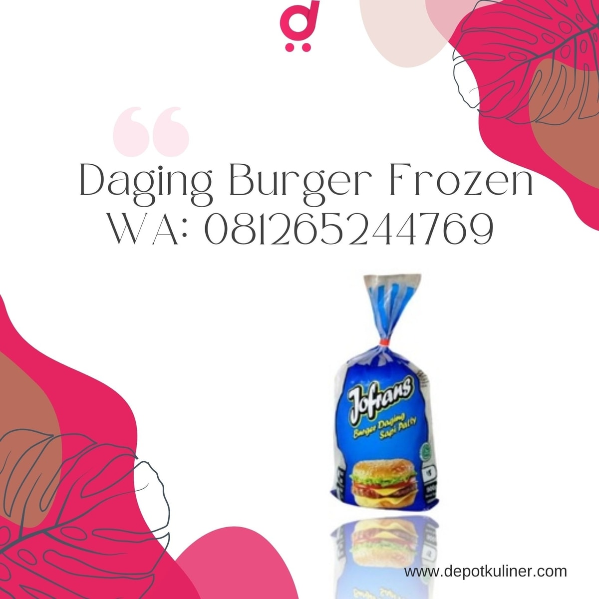 PALING LAKU, 0812.6524.4769 Daging Burger Frozen