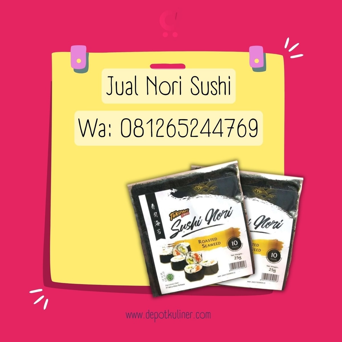 Jual Nori Sushi DISKON DISTRIBUTOR, WA 0812-6524-4769