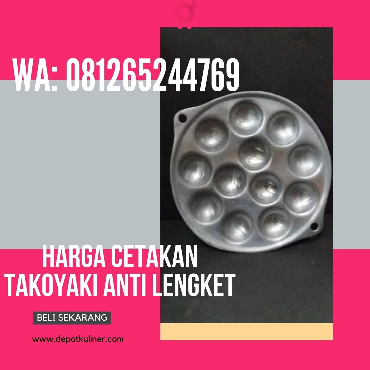 Harga Cetakan Takoyaki Anti Lengket GROSIR LANGSUNG, WA 0812-6524-4769