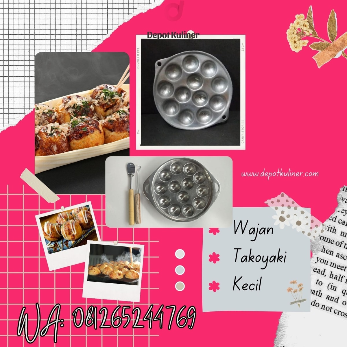 PROMO TERBESAR, Tlp 0812-6524-4769 Wajan Takoyaki Kecil