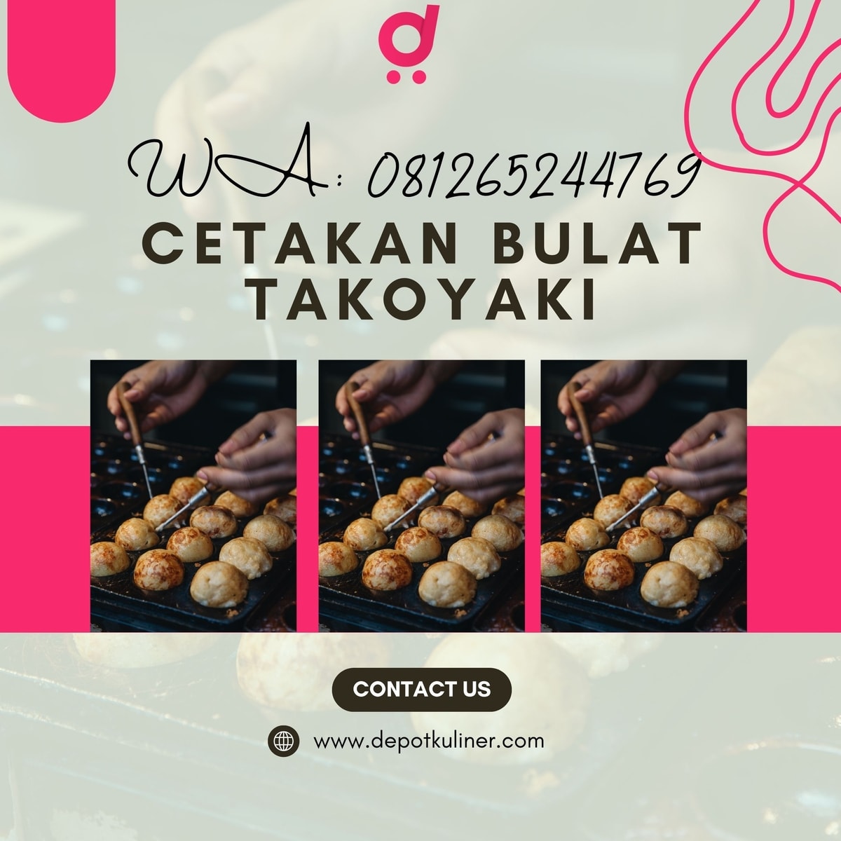 BERKULITAS, 0812.6524.4769 Cetakan Bulat Takoyaki