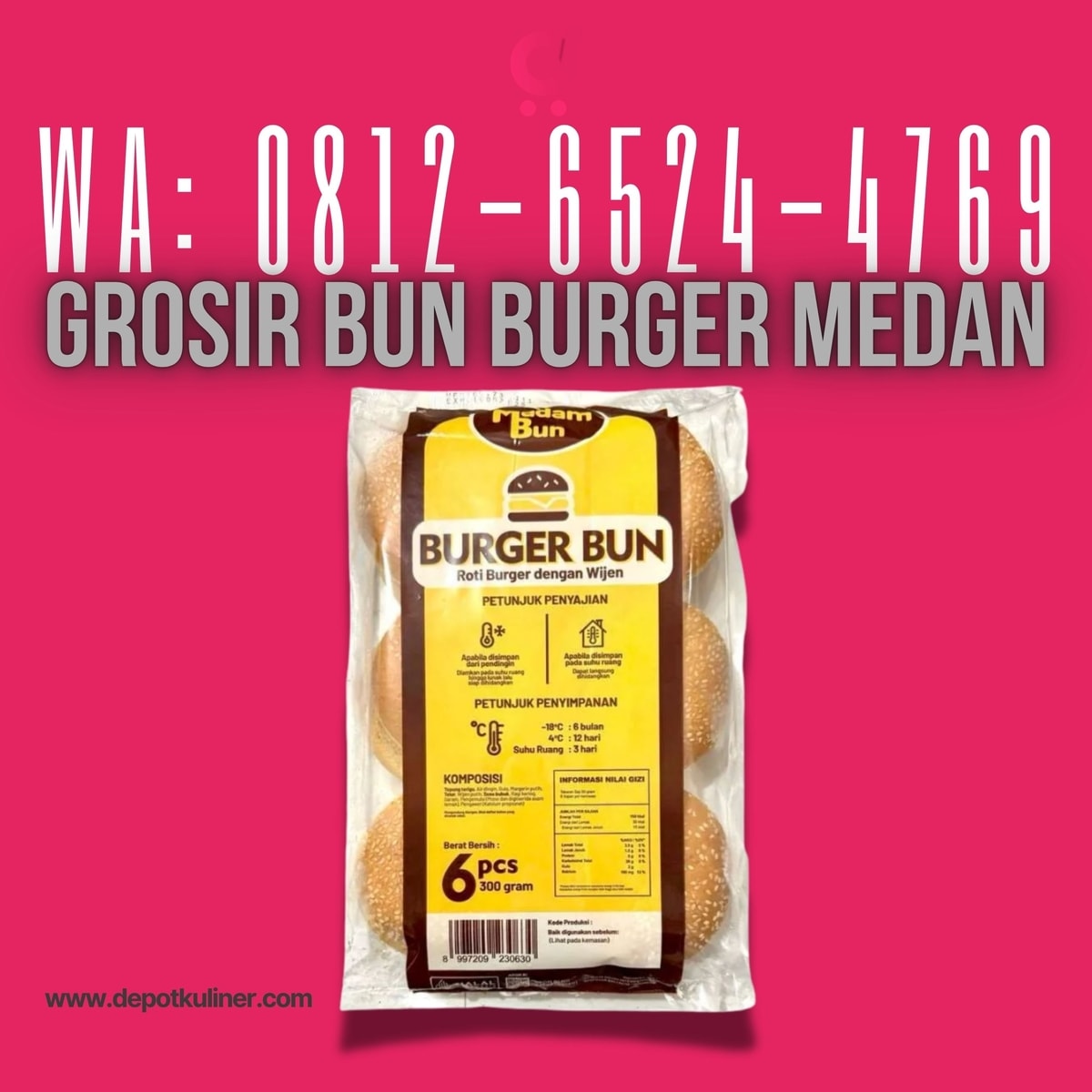 Grosir Bun Burger Medan : Harga Mulai 9000-an