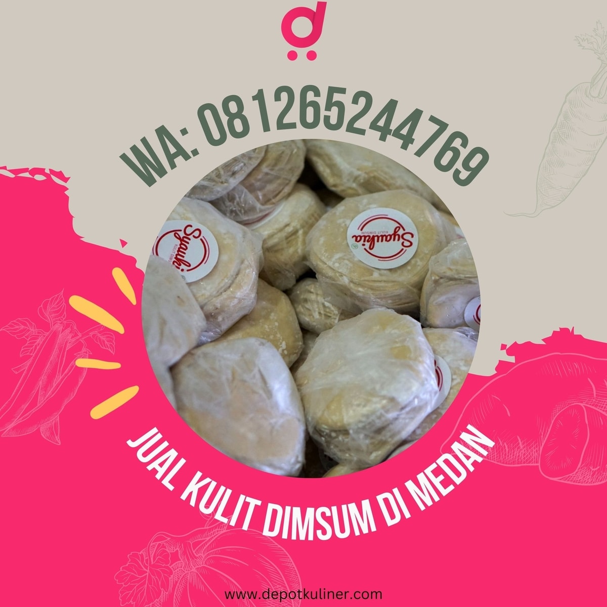 HARGA GROSIR, 0812-6524-4769 Jual Kulit Dimsum Di Medan