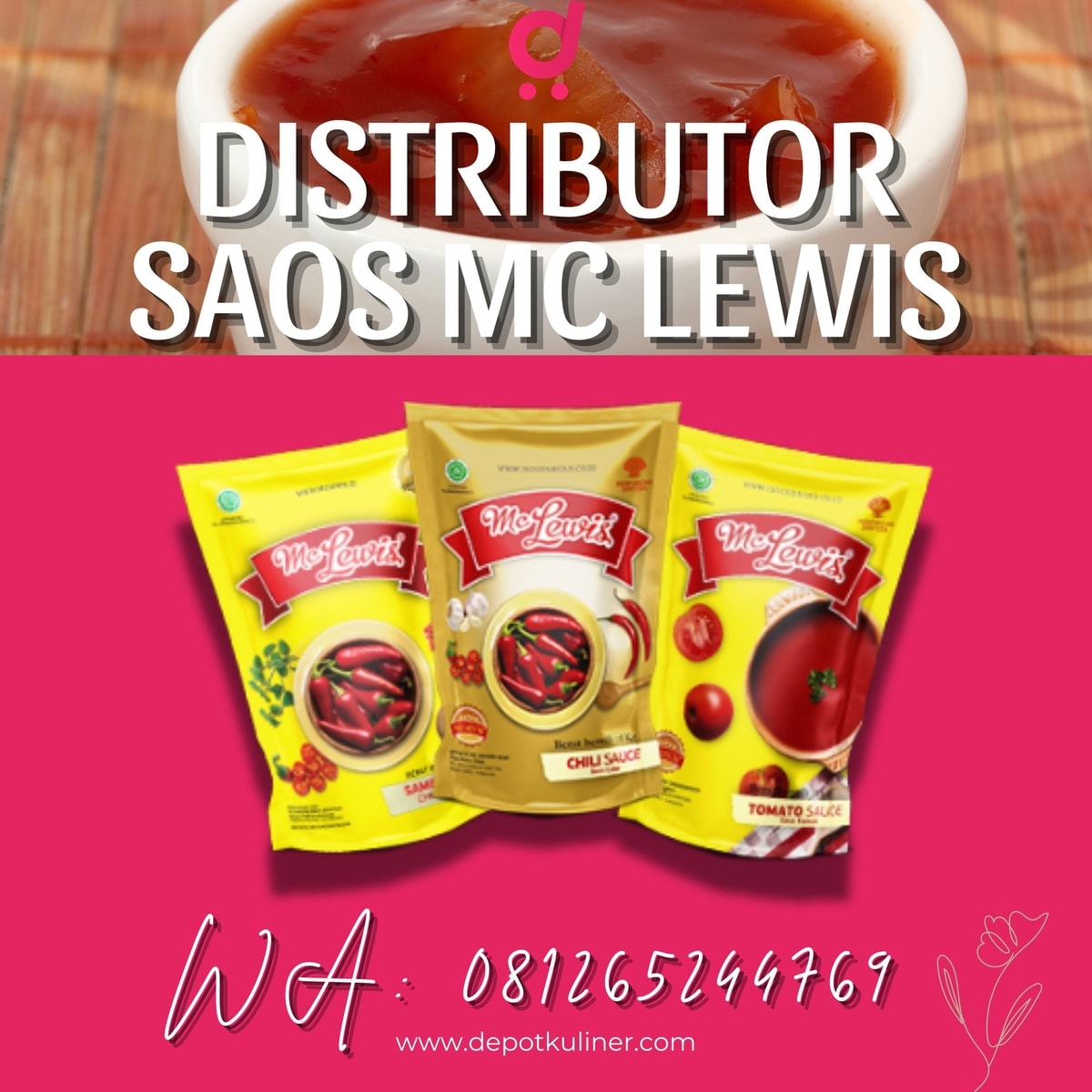 Distributor Saos Mc Lewis HARGA TERBAIK, 081265244769