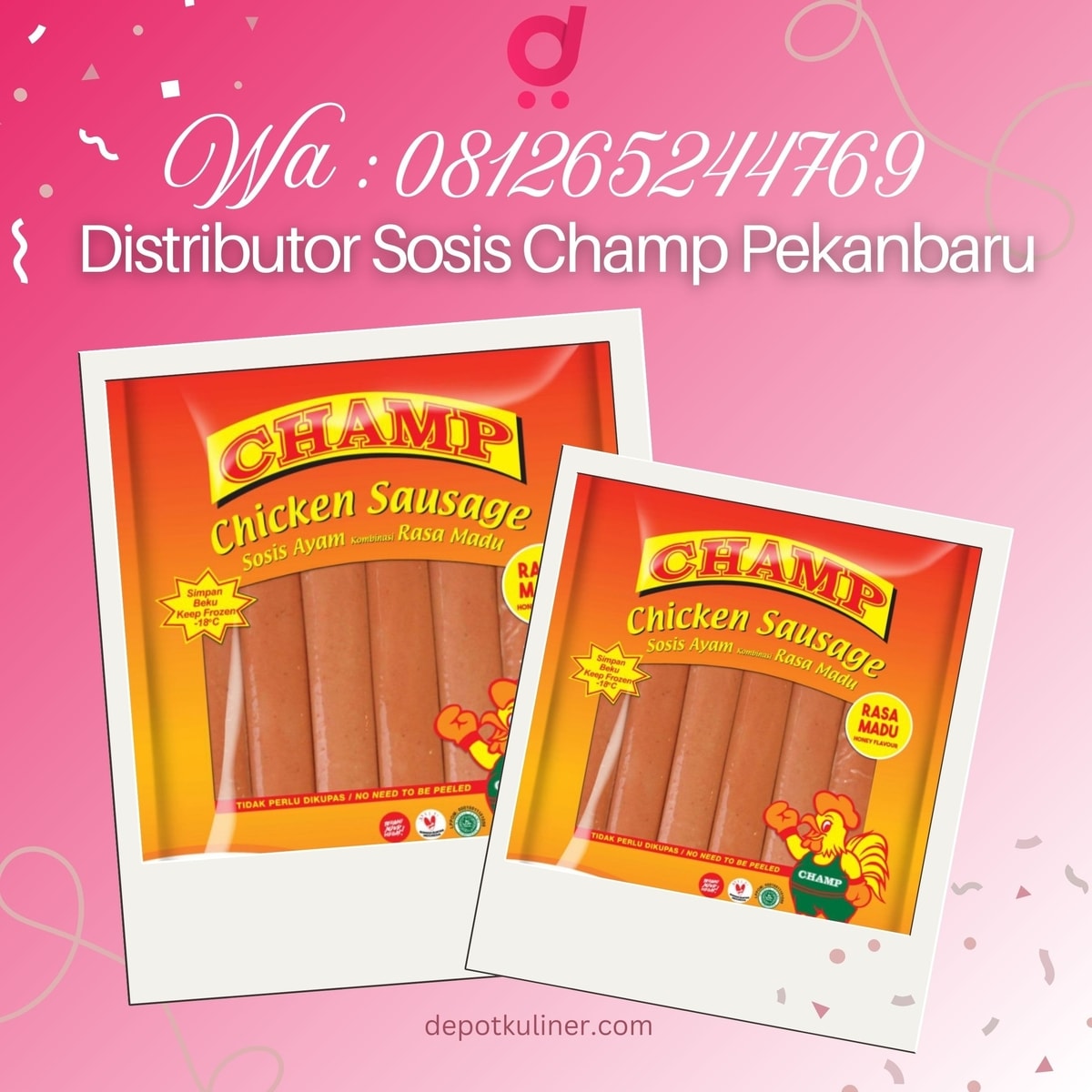 BERKULITAS, Tlp 0812-6524-4769 Distributor Sosis Champ Pekanbaru