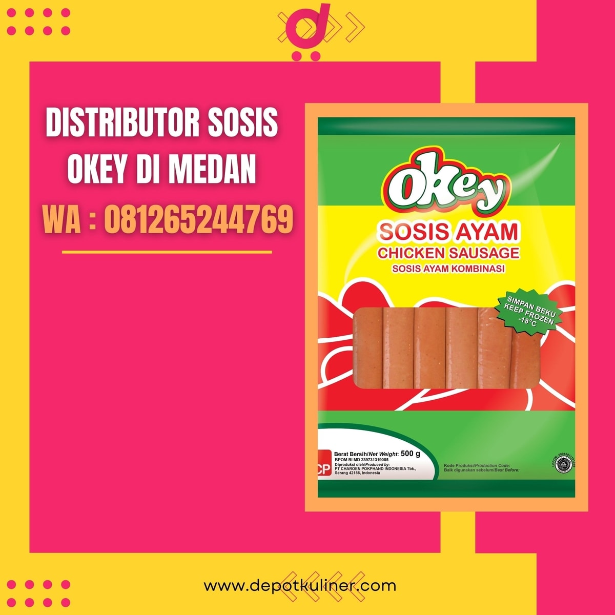 Distributor Sosis Okey Di Medan HARGA DISKON, (0812-6524-4769)