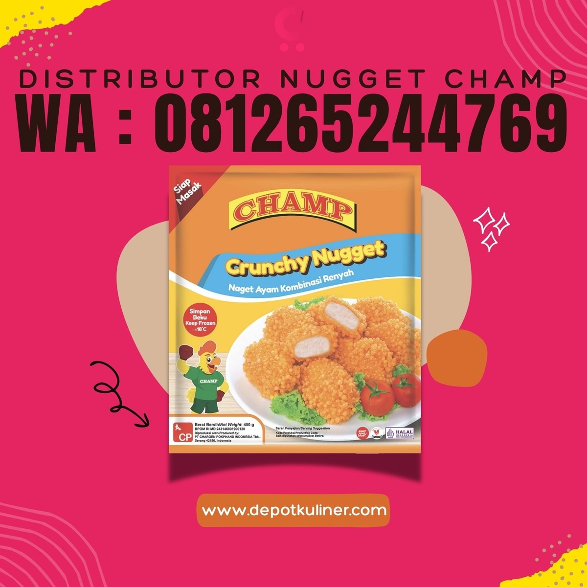 HARGA GROSIR, Tlp 0812-6524-4769 Distributor Nugget Champ