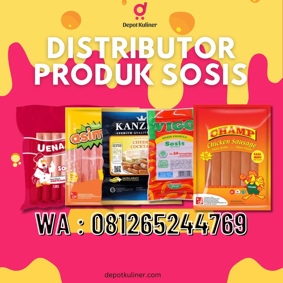 Distributor Produk Sosis HARGA TERBAIK, Hub: 0812-6524-4769