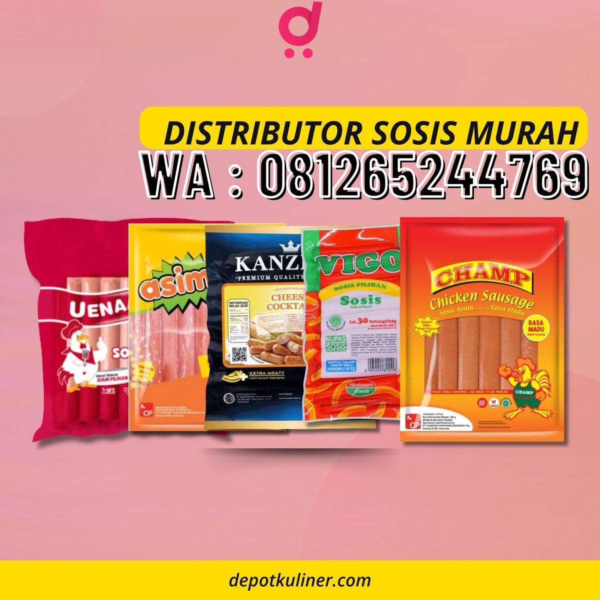 HARGA IRIT, 0812-6524-4769 Distributor Sosis Murah