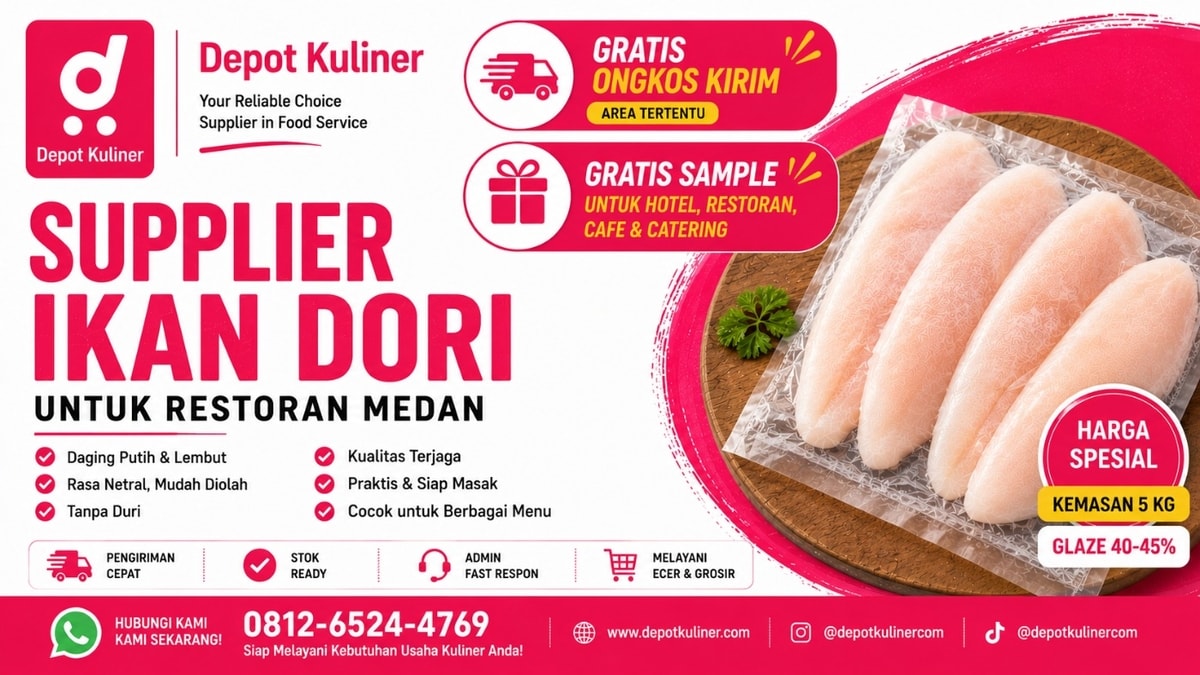 SIAP MELAYANI PESANAN BESAR, WA: 0812-6524-4769 Supplier Ikan Dori Untuk Restoran Medan