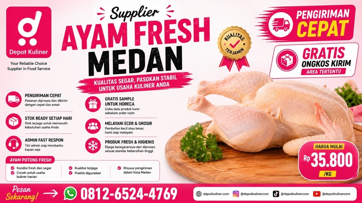 TERMURAH, WA: 0812-6524-4769 Supplier Ayam Fresh Medan