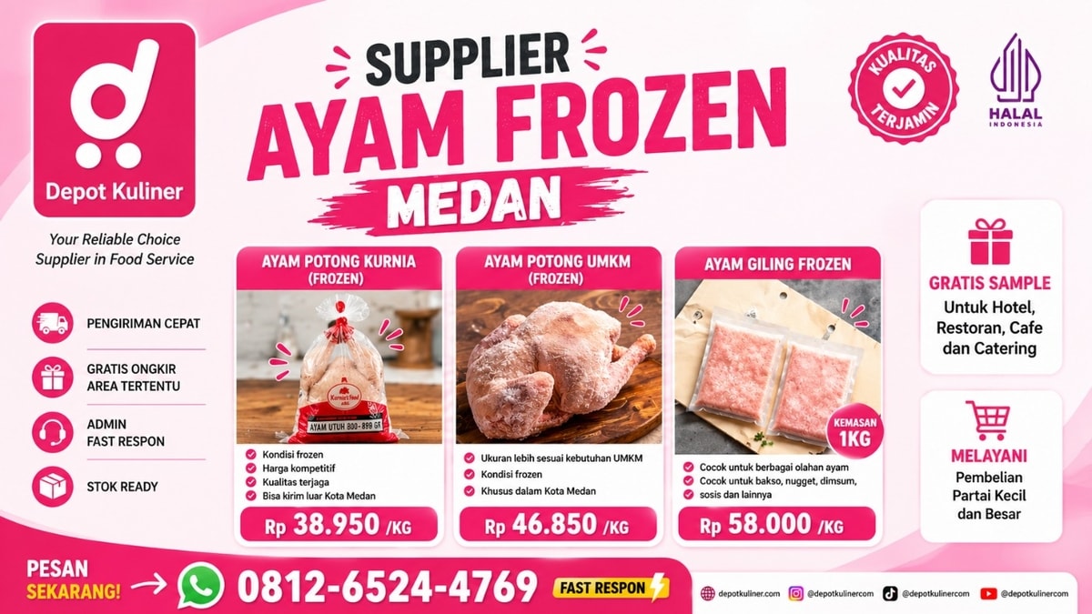 GRATIS ONGKIR, WA: 0812-6524-4769 Supplier Ayam Frozen Medan