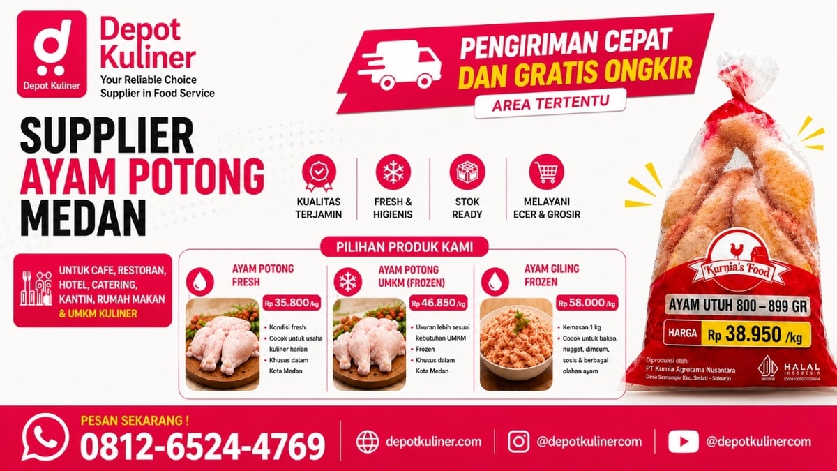 SIAP ANTAR! WA: 0812-6524-4769 Supplier Ayam Potong Medan
