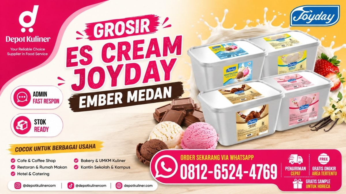 GRATIS ONGKIR, WA: 0812-6524-4769, Grosir Es Cream Joyday Ember Medan