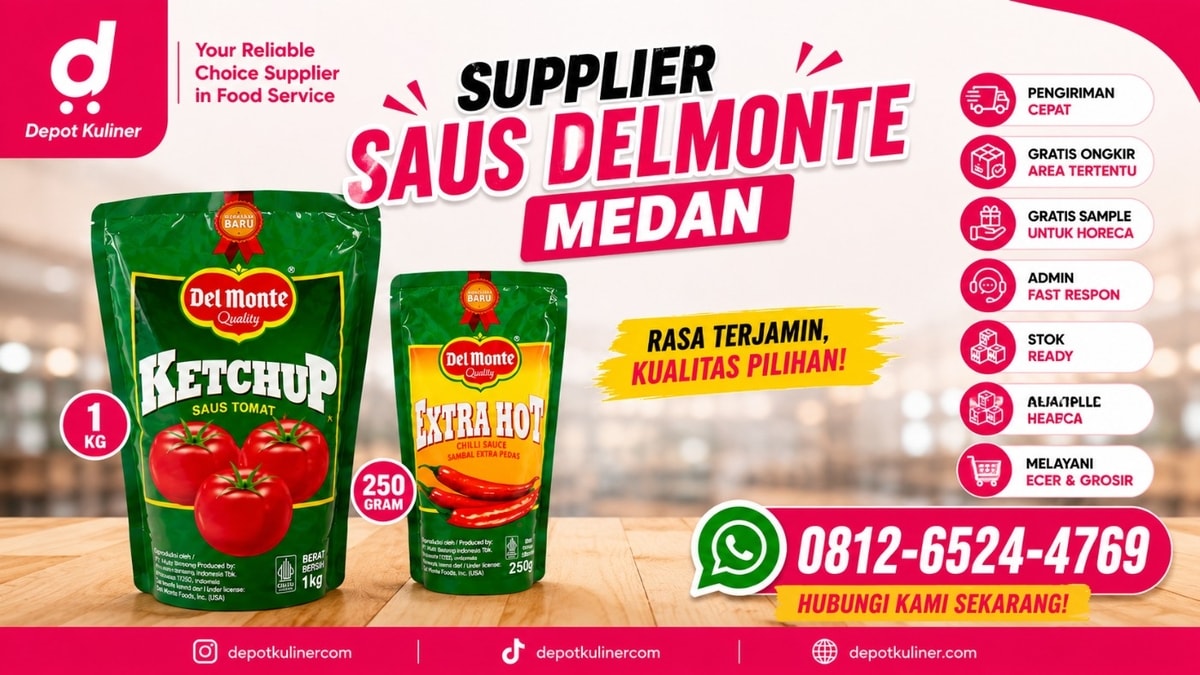 PENGIRIMAN CEPAT, WA: 0812-6524-4769, Supplier Saus Delmonte Medan